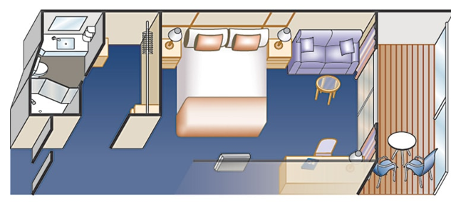Regal Princess Deluxe Balcony Layout